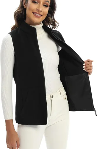 Miniatura 4 de Xeoxarel Chaleco de forro polar para mujer con 6 bolsillos XS-2XL
