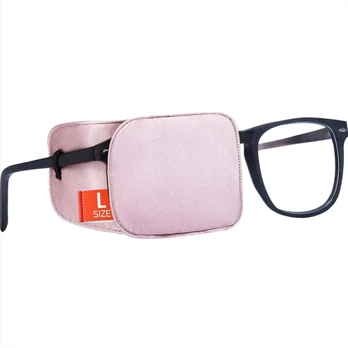 Miniatura 34 de Astropic Parche Grande de Seda para Ojos para Adultos y Niños con Gafas para Cubrir Cualquier Ojo (Grande, Caqui)