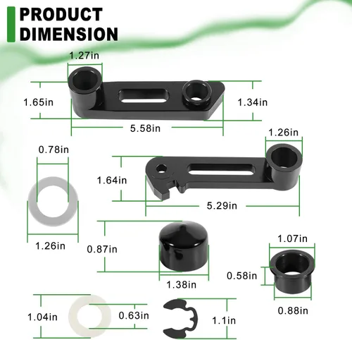 Miniatura 2 de Kit de reconstrucción de bujes y tensor de brazo loco de cubierta M111358 M143350 M122350 Reemplazo para modelos de tractor y cortacésped