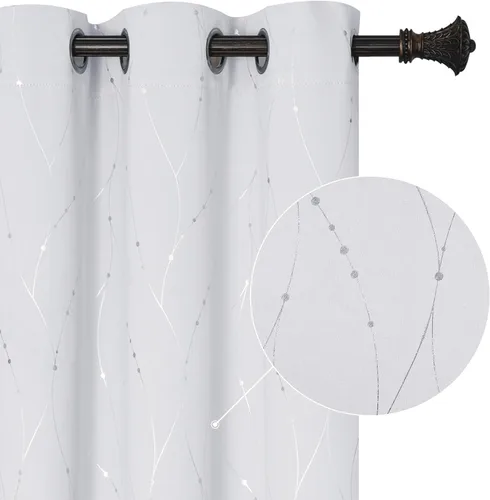 Miniatura 17 de BUHUA - Paneles de cortinas opacas para sala de estar, cortinas grises con aislamiento térmico, cortinas de ventana para dormitorio - 72 pulgadas