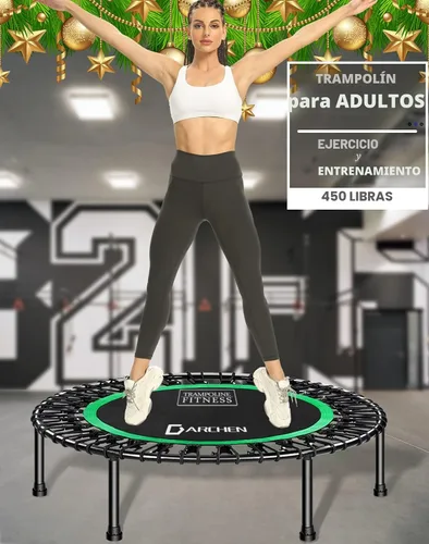 Miniatura 5 de DARCHEN - Mini trampolín para adultos, 450 libras; para interiores, para entrenamiento, fitness; da un rebote silencioso y seguro [40 pulgadas]