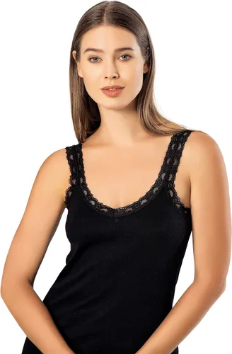 Miniatura 5 de VAVONNE Camiseta sin mangas tipo camisola para mujer, toda de algodón, aireada, suave y cómoda