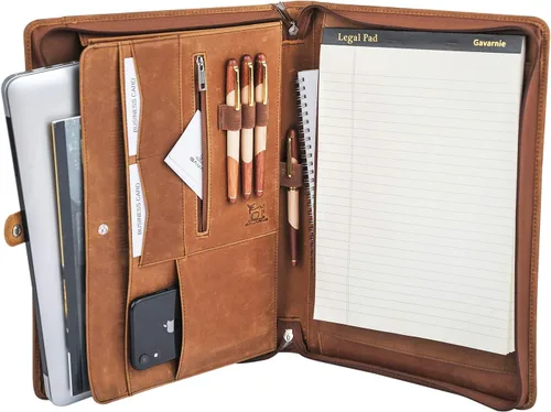Miniatura 12 de Portafolio de cuero personalizado para hombres, regalos grabados para el día del padre para el marido de parte de la esposa, regalos de cuero Marrón