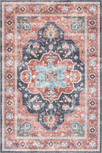 Miniatura 5 de nuLOOM Alfombra de área lavable a máquina de 5 x 8 pies, resistente a las manchas con parte trasera antideslizante, perfil bajo para sala de estar