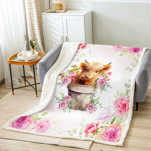 Miniatura 8 de Manfei Manta de vaquero estilo americano occidental para niños y adolescentes, decoración de habitación de estilo retro, con botas de vaquero