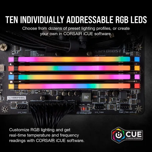 Miniatura 3 de CORSAIR Vengeance RGB PRO DDR4 RAM 32GB (2x16GB) 3200MHz CL16-20-20-38 1.35V Memoria para computadora de escritorio Intel AMD - Negro