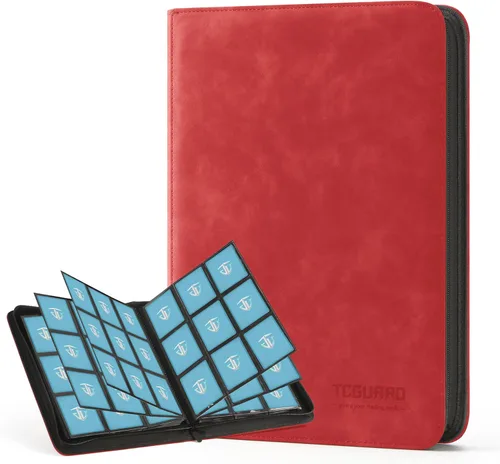 Miniatura 7 de Carpeta con cremallera de 12 bolsillos para 720 tarjetas, bolsillos laterales seguros de carga, carpeta de álbum de tarjetas intercambiables, Negro