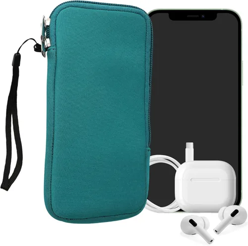 Miniatura 48 de kwmobile Funda universal para teléfono tamaño XS - 3,5/4 pulgadas - Funda de neopreno para teléfono inteligente con cremallera - Funda impermeable