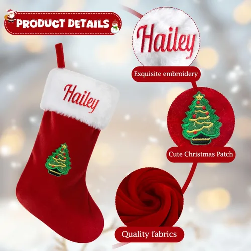 Miniatura 20 de Calcetines de Navidad personalizados para perros y gatos, calcetín de Navidad bordado con nombre personalizado en forma de pata de mascota o hueso
