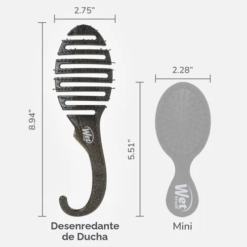 Miniatura 5 de Wet Brush Cepillo de ducha desenredante para el cabello – Cerdas exclusivas IntelliFlex ultra suaves – Minimiza el dolor y protege contra puntas