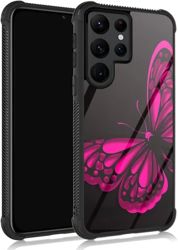 Miniatura 9 de ZHEGAILIAN Funda compatible con Samsung Galaxy S22 Ultra, patrón trasero negro con esquinas que absorben los golpes, diseño de TPU suave, funda