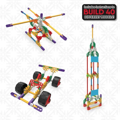 Miniatura 3 de K'NEX - Set de construcción de 40 modelos, 141 piezas, juguete STEM, juego de ingeniería, construcción creativa, para niños de 5 años en adelante