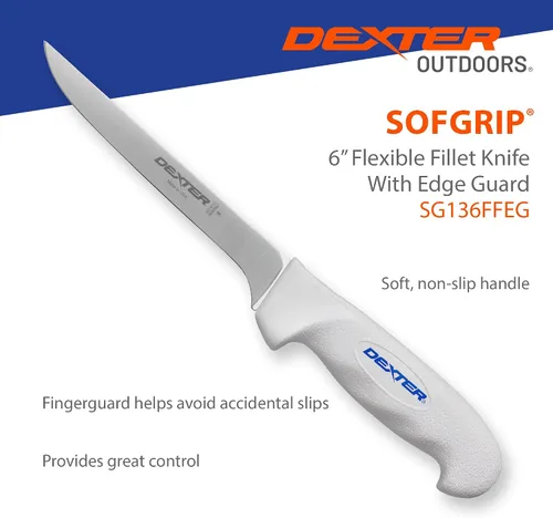 Miniatura 5 de Cuchillo de filete Dexter Outdoors de 6" con mango suave SOFGRIP Incluye protector de filo