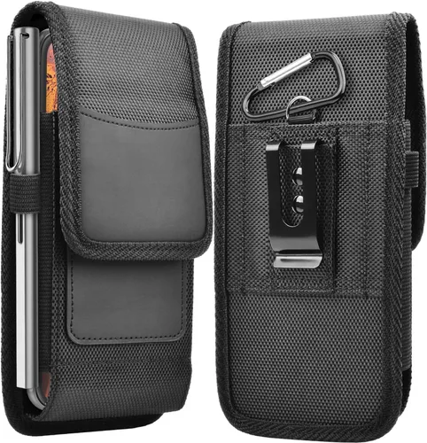 Funda para Teléfono Móvil de Nylon con Clip para Cinturón, Compatible con Samsung Galaxy S25 FE S24 Ultra 5G S23 Plus S22 S21 S20 Note 20 A16 A15