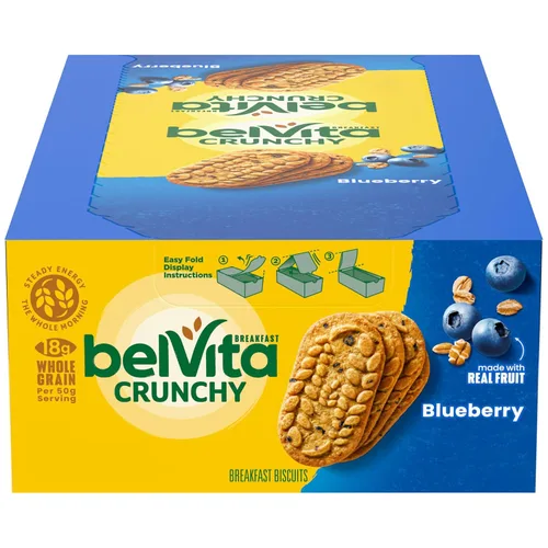 Miniatura 22 de belVita Galletas de barras de desayuno, naranja arándano, 8 paquetes (4 galletas por paquete)