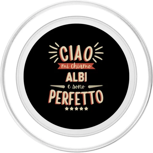 Miniatura 2 de Albi Alberto Idea Regalo Personalizzata Nome Divertente PopSockets MagSafe PopGrip for iPhone