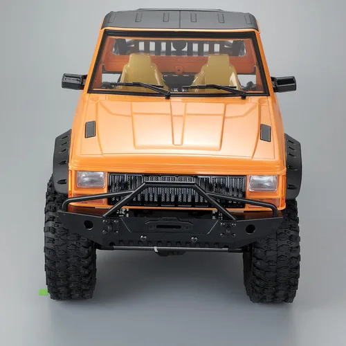 Miniatura 4 de Cabina de cuerpo de orugas RC y carcasa trasera de media jaula para 1/10 RC Crawler TRX4 SCX10 90046 AT4 GEN 8 Scout II (naranja)