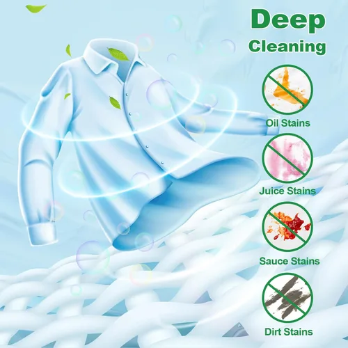 Miniatura 2 de Hoja de detergente para ropa, tiras de lavado ecológicas e hipoalergénicas, ingredientes naturales, ultraconcentrado, listo para viajar, sin jarra