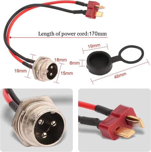 Miniatura 3 de Puerto de carga de scooter eléctrico con cubierta antipolvo, conector de puerto de carga compatible con Kugoo M4, M4Pro Scooter eléctrico