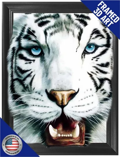 Miniatura 32 de Póster 3D de león, tigre y lobo con lengua hacia fuera 11.8 x 15.7 pulgadas Pósteres e imágenes de animales salvajes Regalos de recuerdos