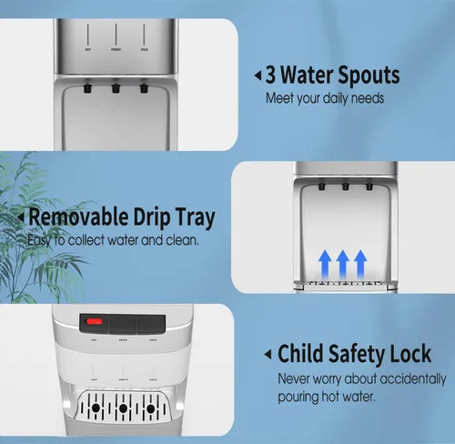 Miniatura 5 de IKT Dispensador de enfriador de agua autolimpiante sin botella con filtros, filtración de 4 etapas, 3 ajustes de temperatura, perfecto para oficina