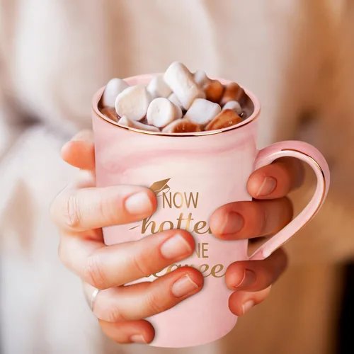 Miniatura 2 de YHRJWN Regalos de Graduación de Navidad, Taza de Café Now Hotter By One Degree, Regalos de Graduación de Navidad para Ella Chicas Amigas, Taza