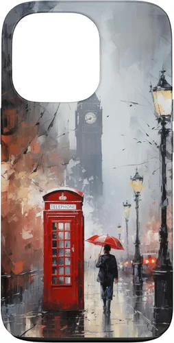 Miniatura 10 de Funda para iPhone 11 Pro Wet London Iconic Red Phone Booth Clocktower Art Cover