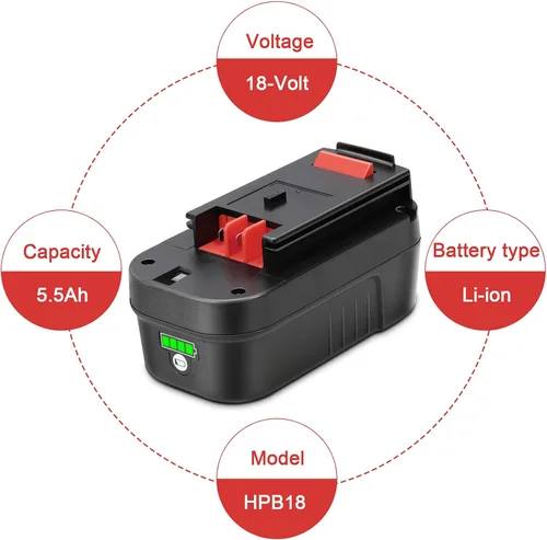 Miniatura 8 de KUNLUN 6.0Ah HPB18-OPE - Batería de iones de litio de 18 voltios de repuesto para Black and Decker 18V Batería HPB18 HPB18-OPE 244760-00 A1718