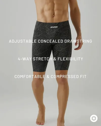 Miniatura 7 de Onvous Durable Lite Men's Swim Jammer Racing & Training Swimsuit Fast, Flexible, Comfortable