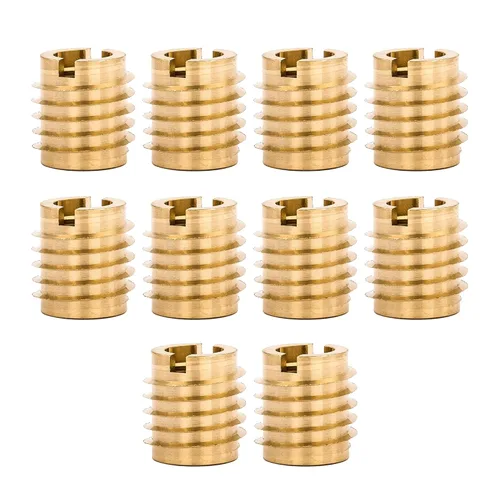 Miniatura 17 de E-Z LOK Inserto roscado para cuchillo para madera dura, insertos de rosca de latón, 10-24 roscas internas, 0.500 pulgadas de longitud, paquete de 25