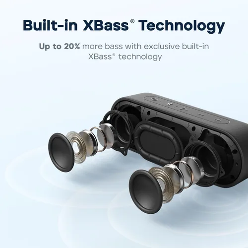 Miniatura 2 de Tribit XSound Go Altavoz Bluetooth portátil, 12 W altavoz inalámbrico con graves ricos, IPX7 impermeable, 24 horas de reproducción, alcance