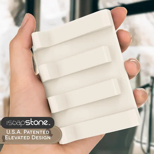 Miniatura 2 de Jabonera de silicona (patentada en EE. UU.) Portajabones autodrenante para barra de jabón para ducha, fregadero de baño, bandeja de jabón