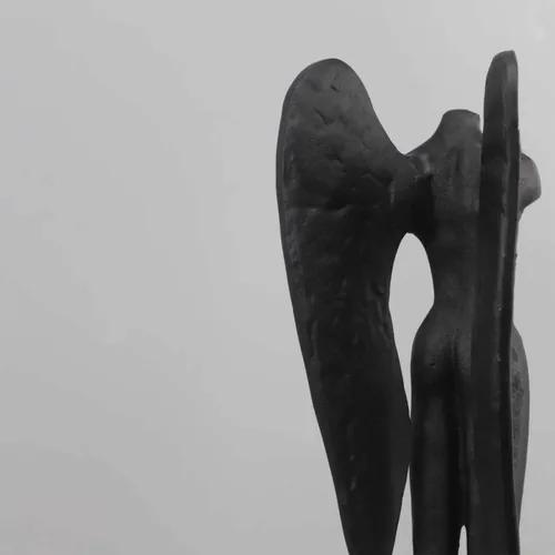 Miniatura 8 de Estatua de ángel sin cabeza de metal famoso de 20 pulgadas en pedestal blanco para exhibición del museo y decoración del hogar