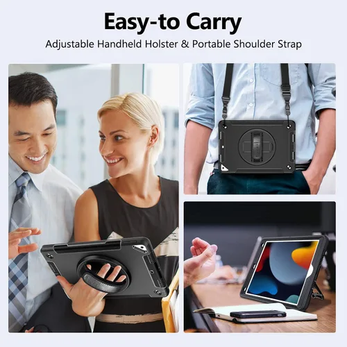 Miniatura 7 de Miesherk Funda para iPad 10.2 9ª generación 2021: cubierta resistente a prueba de golpes de grado militar para iPad de 10.2 pulgadas 2021 - Soporte