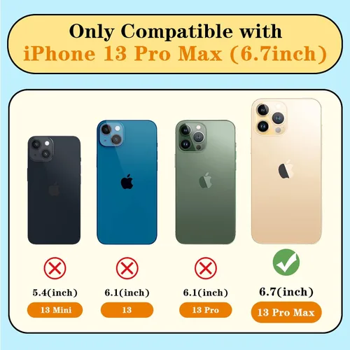 Miniatura 2 de Petitian Funda para iPhone 13 Pro Max con Soporte/Cordón, Lujosa y Linda para Mujeres y Niñas con Corazón Electrochapado, Fundas de Teléfono de Negro
