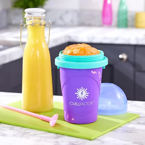 Miniatura 5 de Chill Factor Color Shock Slushy Power Purple - Maker Juguete de cocina exprimidor de granizado reutilizable