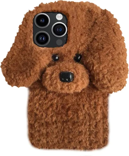 Miniatura 12 de UnnFiko Funda de felpa suave y cálida de invierno compatible con iPhone 6 y 6s, fundas de gato mullido, de piel esponjosa, hechas a mano para niñas