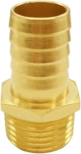 Miniatura 6 de Uenede 6 accesorios de púas de manguera de latón de 1/2 pulgada NPT macho a 1/2 pulgadas, conector adaptador de púas incluye 6 abrazaderas de acero