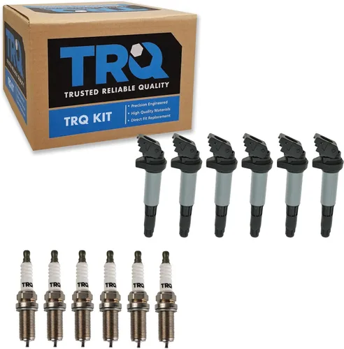 Miniatura 33 de Kit de Bobina de Encendido y Bujía TRQ 8 Piezas Bujías de Iridio Compatibles con Mercedes-Benz C250 2012-2015 y SLK250 2012-2015
