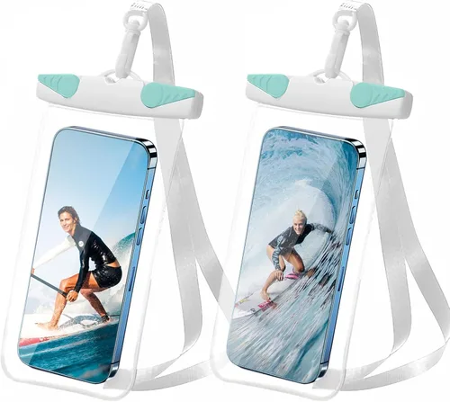 Miniatura 10 de Bolsa impermeable para teléfono, funda impermeable para teléfono con cordón para iPhone, Samsung, IPX8, bolsa seca para playa, kayak, crucero, 2