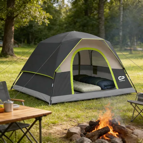 Miniatura 3 de CAMPROS CP Camping Tent 2/4/6 Person, Waterproof Windproof Double Layer Dome Tent, Easy Setup with Large Mesh Windows & Wide Door for Outdoor