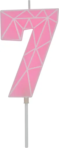 Miniatura 159 de DERVENTA Velas de cumpleaños con números grandes, 3D, color rosa, 3.7 pulgadas, decoración para tartas de fiesta, 1 pieza (número 3 rosa)