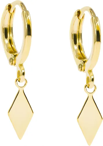Miniatura 20 de 14K Gold Clasp Closure Dangle Earrings, Trendy Hoop with Charm, Huggie Hoop Earrings, Hypoallergenic Nickel Free Earrings, Lightweight Huggies for