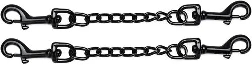 Miniatura 7 de DEYACE Clip de seguridad de metal para collar de perro, paquete de 2 unidades de respaldo resistente para collar de punta, conector de collar