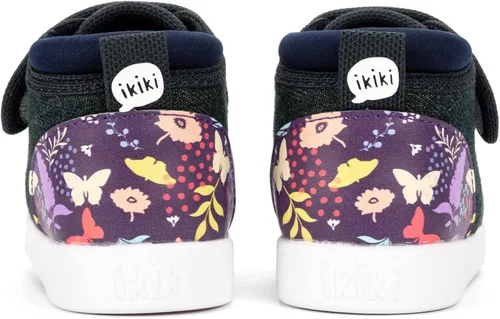 Miniatura 5 de ikiki Zapatillas deportivas para niños pequeños y niños pequeños. Tenis de ajuste espacioso. Nota no chirriantes, puntera y talón de cuero vegano