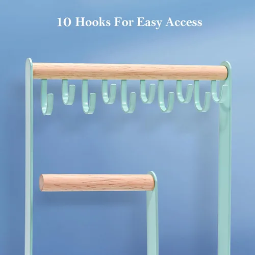 Miniatura 6 de ProCase Organizador de joyas, soporte para joyas, organizador de collares de 4 niveles con bandeja para anillos, pequeño y bonito estante