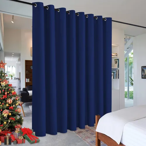 Miniatura 134 de RYB HOME - Cortinas extra largas con bloqueo de luz, persianas opacas insonorizadas para privacidad para cine en casa, oficina, fondo de patio, sala