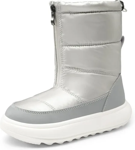DREAM PAIRS Botas plegables de nieve para niñas, ligeras, a media pantorrilla, zapatos de invierno para niños pequeños y grandes