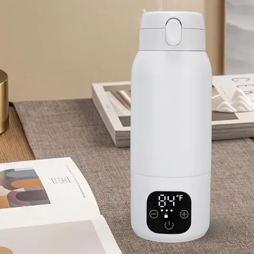 Miniatura 9 de Hervidor eléctrico de viaje, 16.9 fl oz, calentador de agua portátil USB de acero inoxidable 316 con PD carga rápida y temperatura ajustable