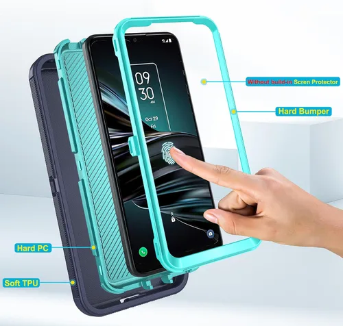 Miniatura 5 de Asuwish Funda de teléfono para Samsung Galaxy S22 Ultra 5G con protector de pantalla de vidrio templado y cubierta para celda, híbrida a prueba